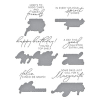 Sip Sip Ole Sentiments BetterPress Plate & Die Set