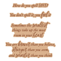 Sweet Sentiments Press + Foil Plate & Die Set