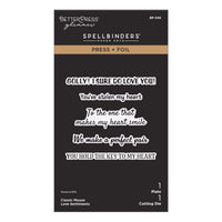 Classic Mouse Love Sentiments Press + Foil Plate & Die Set
