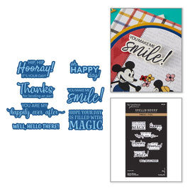 Classic Mouse Happy Sentiments Press + Foil Plate & Die Set