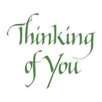Upright Italic Thinking of You Press + Foil Plate