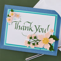 Upright Italic Thank You! Press + Foil Plate