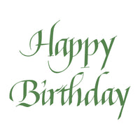 Upright Italic Happy Birthday Press + Foil Plate