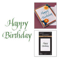 Upright Italic Happy Birthday Press + Foil Plate