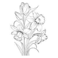 Tulips and Daffodils Press + Foil Plate