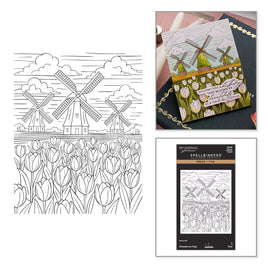 Windmills and Tulips Press + Foil Plate
