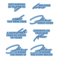 Welcome Home Sentiments Press + Foil Plate & Die Set