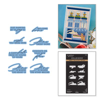 Welcome Home Sentiments Press + Foil Plate & Die Set