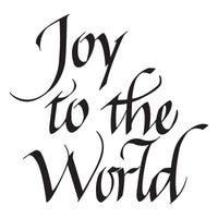 Upright Italic Joy to the World Press + Foil Plate by Paul Antonio