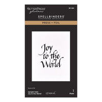 Upright Italic Joy to the World Press + Foil Plate by Paul Antonio