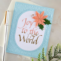 Upright Italic Joy to the World Press + Foil Plate by Paul Antonio