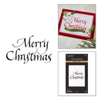 Upright Italic Merry Christmas Press + Foil Plate by Paul Antonio