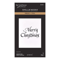 Upright Italic Merry Christmas Press + Foil Plate by Paul Antonio