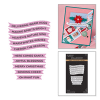Holiday Banner Greetings Press + Foil Plate & Die Set