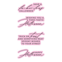 Happy Halloween Sentiments Press + Foil Plate & Die Set
