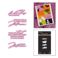 Happy Halloween Sentiments Press + Foil Plate & Die Set