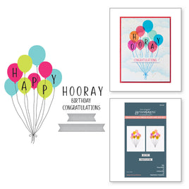 Happy Hooray Balloons Registration Press Plates & Die Set from the Cheers to You Collection