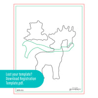 Dashing Reindeer Registration Press Plate & Die Set