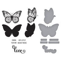 Butterfly Silhouettes Registration Press Plate & Die Set