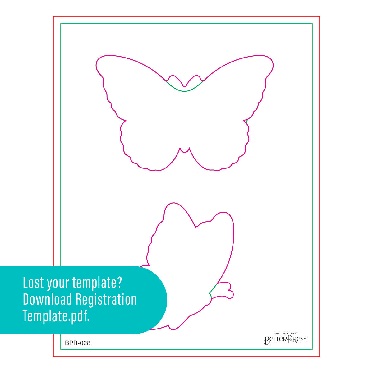 Butterfly Silhouettes Registration Press Plate & Die Set| Stamplistic