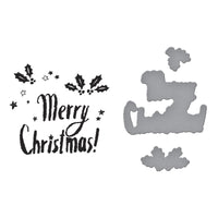 Starry Merry Christmas Registration Press Plate & Die Set