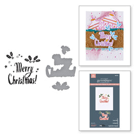 Starry Merry Christmas Registration Press Plate & Die Set