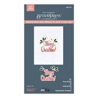 Starry Merry Christmas Registration Press Plate & Die Set