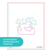 Starry Merry Christmas Registration Press Plate & Die Set