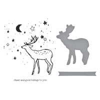 Cheer and Good Tidings Deer Registration Press Plate & Die Set