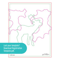 Cheer and Good Tidings Deer Registration Press Plate & Die Set