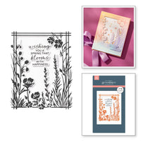 2-Piece Bloom With Happiness Press Plate & Die Sets - BetterPress Society February 2025