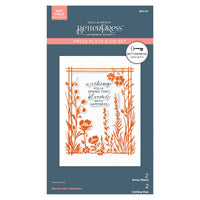 2-Piece Bloom With Happiness Press Plate & Die Sets - BetterPress Society February 2025