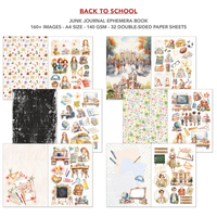 Back To School Junk Journal & Ephemera Book A4 32/Pkg