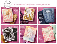 2-Piece Bloom With Happiness Press Plate & Die Sets - BetterPress Society February 2025