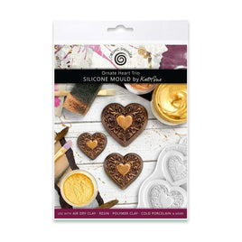 Ornate Heart Trio Silicone Mould