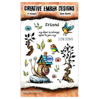 Slow Down A6 Stamp Set - Creative Ember Designs