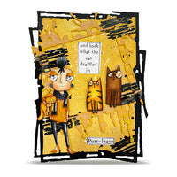 #1438 Purr-plexed Dee - A7 Stamp Set