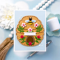 Felt Floral Behive Etched Dies