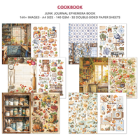 Cookbook Junk Journal & Ephemera Book A4 32/Pkg