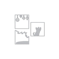 Hero Arts Looking Glass Holiday Kitten Dies - sale