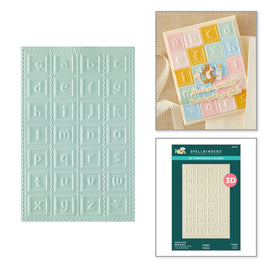 Classic Pooh Baby Blocks 3D Embossing Folder with Simple Stories