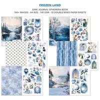 Frozen Land Junk Journal & Ephemera Book A4 32/Pkg