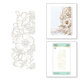 Sweet Blooms Border Glimmer Hot Foil Plate