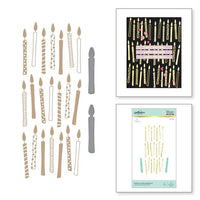 Birthday Candle Background Glimmer Hot Foil Plate & Die Set - DISCONTINUED