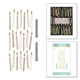 Birthday Candle Background Glimmer Hot Foil Plate & Die Set - DISCONTINUED