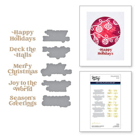 Joyful Christmas Sentiments Glimmer Hot Foil Plate