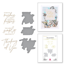 Seahorse Kisses Sentiments Glimmer Hot Foil Plate & Die Set - DISCONTINUED