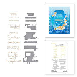 Making Me Smile Sentiments Glimmer Hot Foil Plate & Die Set