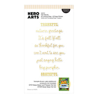 Hero Arts Fall Words Letterpress + Foil & Cut