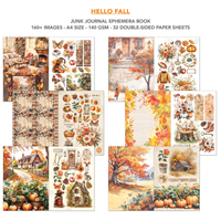 Hello Fall Junk Journal & Ephemera Book A4 32/Pkg